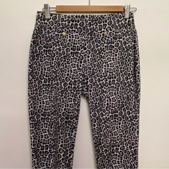 MICHAEL Kors pant leopard prints pattern small stretch back pocket pill on Small - Picture 4 of 9